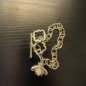 Bee Charm Gold Toggle Bracelet